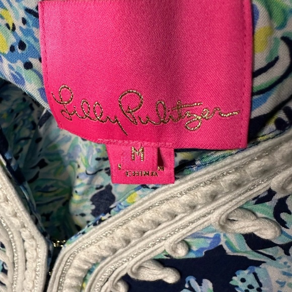 Lilly Pulitzer Madia Tunic Dress in High Tide Navy print - Picture 2 of 4